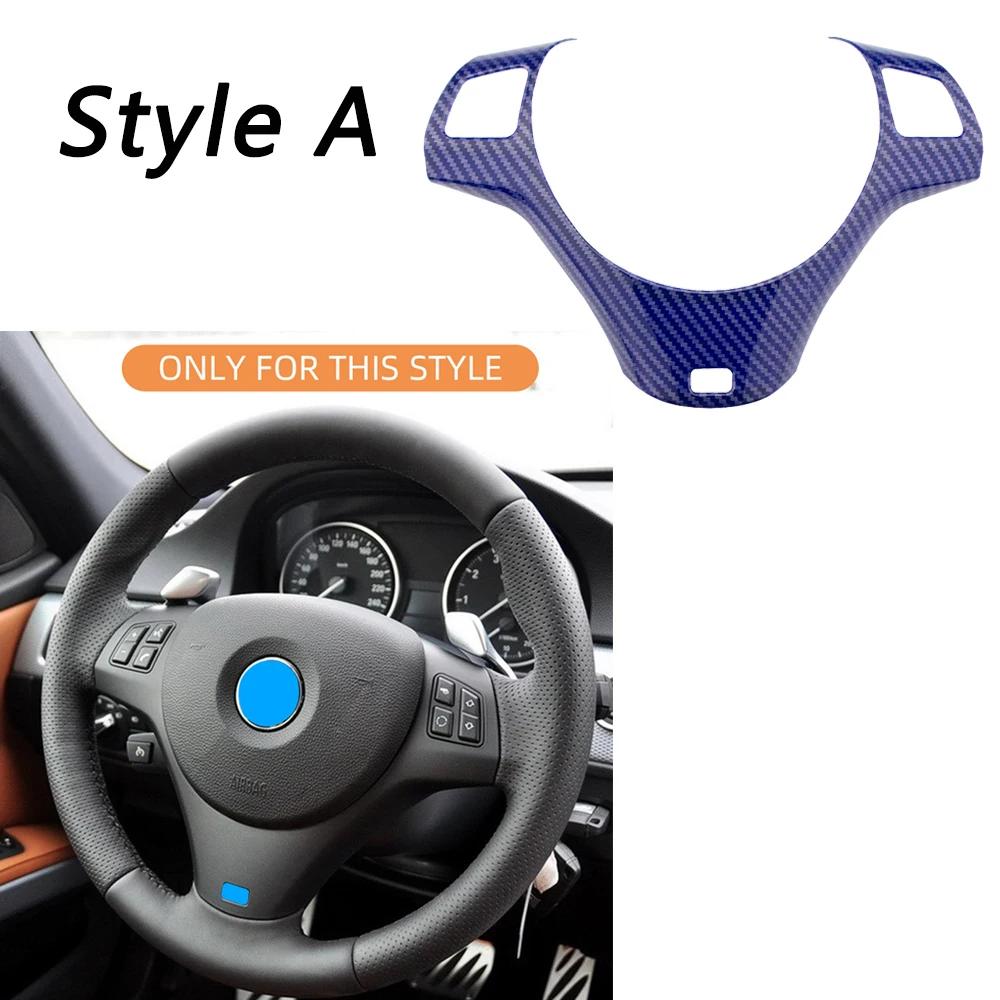 For BMW E90 E92 E93 E87 1 3 Series 2005 - 2012 Steering Wheel Panel Sticker Cover Decoration Trim Interior Accessories