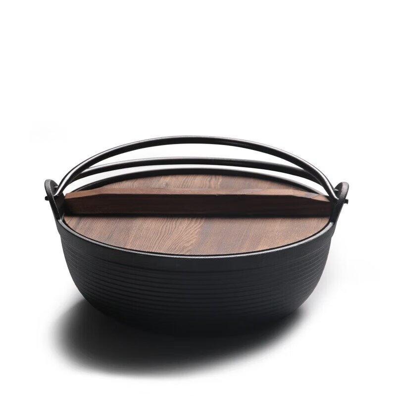 ZISIZ Cast Iron Japanese-Style Stew Pot with Double Handles