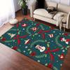 1 Stück Teppich mit Weihnachtsmotiv, Druck mit Weihnachtskranz, Nachttischteppich, Rutschfeste Waschküchenmatte, Maschinenwaschbar, Wasserabsorbierend, Eingangstür