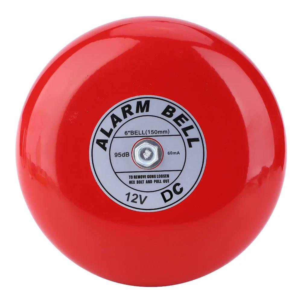 Alarm Bell Fire Alarm Bell CB‑6B 95dB Metal Electric Round Alarm Bell School Home Factory Security Alarm Bell Metal Alarm Bell