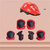 7Pcs Kids Skateboard Protection Kit PVC Helmet Knee Elbow Wrist Pad for Skating Cycling Pink