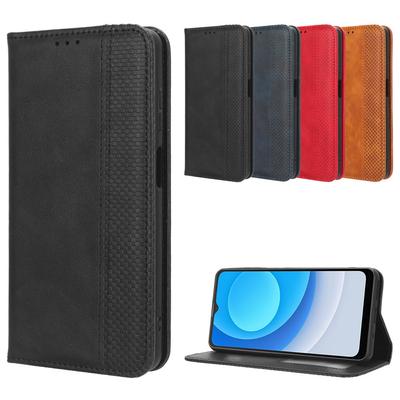 For Redmi A4 14C Flip Case Leather Retro Skin Wallet Book Holder Magent Full Cover for Xiaomi Redmi A 4 14 C 13C Turbo 3 Redmi13 Phone Bags