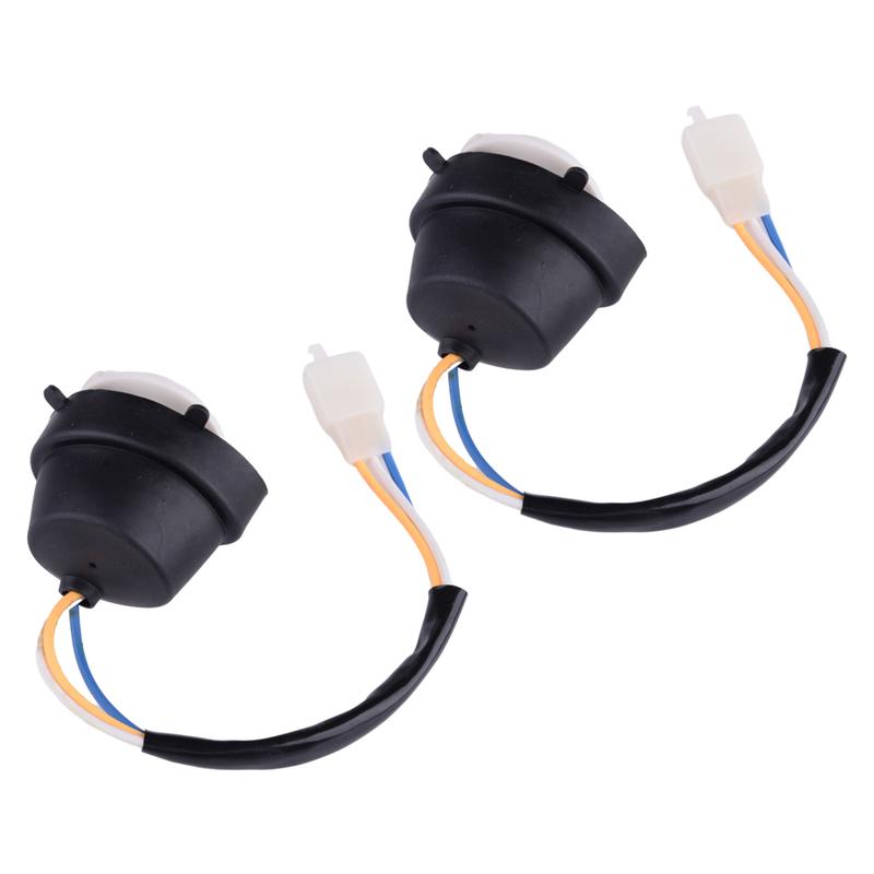 2pcs Motorcycle BA20D Headlight Socket Lamp Bulb Connector Base Adapter Fit for REX RS 400 450 500