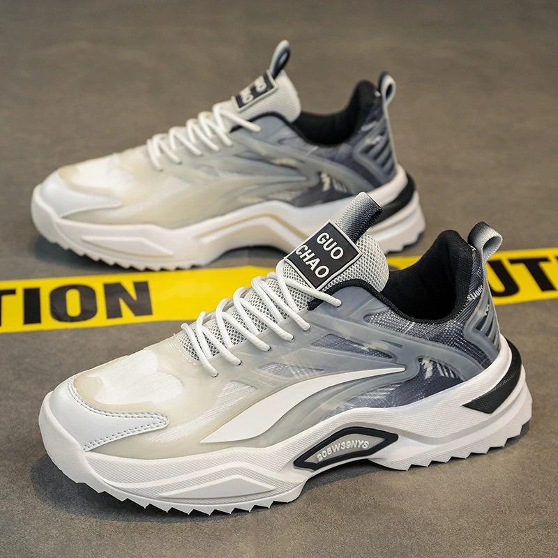 2025 Spring New Versatile Casual Fashion Thick soled Dad Shoes Student Running Sports Shoes Trendy Breathable Men's Shoes