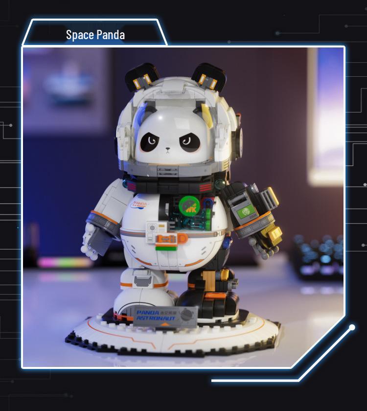 Undone 506506 Trendy Space Mecha Panda - Challenging Assembly Building Blocks Educational Toy, Model Gift for Birthdays