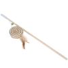 Cat Funny Stick Wand Pet Teaser Interactive Toys with Round Cake Crisp Bell Feather