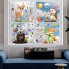 Static Cling Window Stickers Cartoon Panda Butterfly for Home Bedroom Window Wall Decor PVC Glass Decals