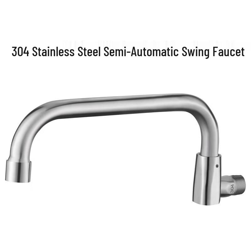 304 Stainless Steel Semi-Automatic Swivel Kitchen Faucet