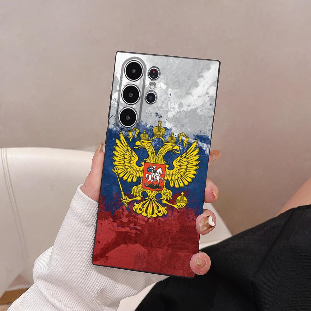 Flag of Russia Phone Case For Samsung S Series S21 S22 S23 S24 S25 FE Plus Ultra TPU Soft To Skin-friendly Case