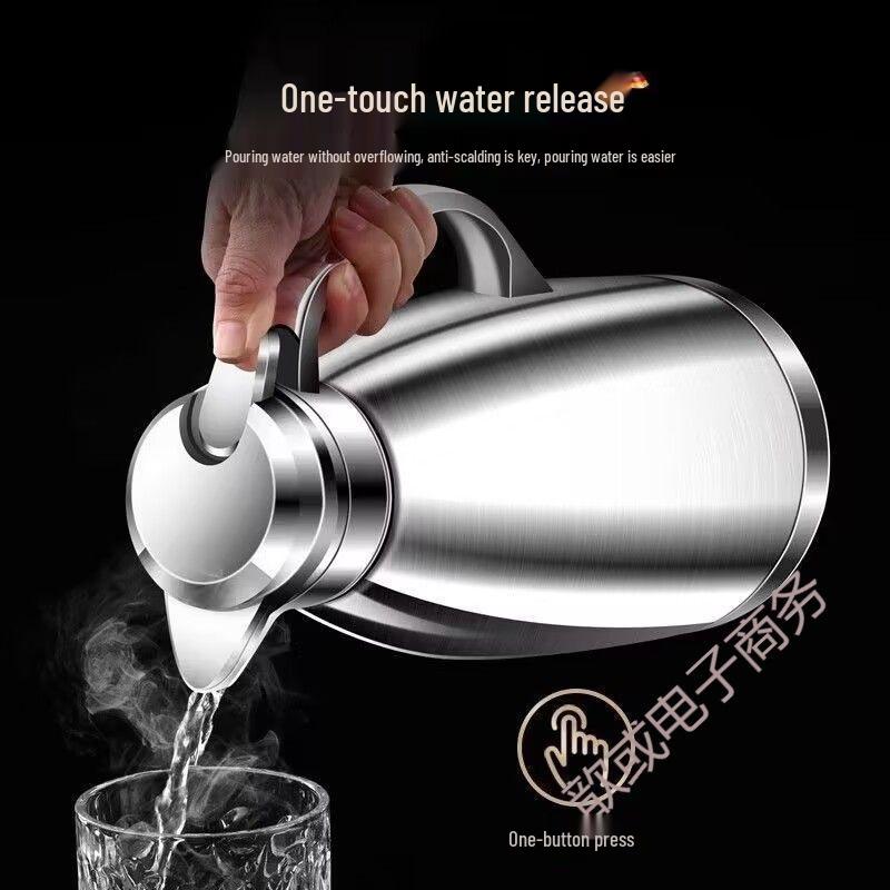 High-End Double-Layer Stainless Steel Insulated Kettle – Anti-Scald Hot Water Pot for Household and Commercial Use