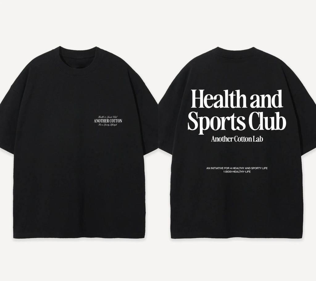Health and Sport Club Oversized T-Shirt Men Women Oversize Casual Fashion Y2k Short Sleeves Male Female Clothing