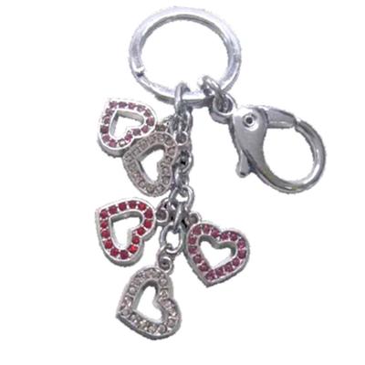 Lifefx Lifefx Multi Heart Diamante Keyring