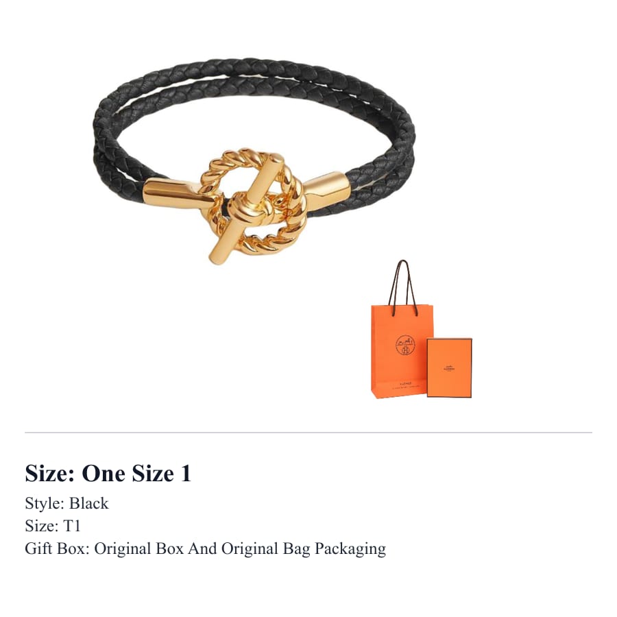 Hermes Swift Calfskin Bracelets Women's Black H100125F89