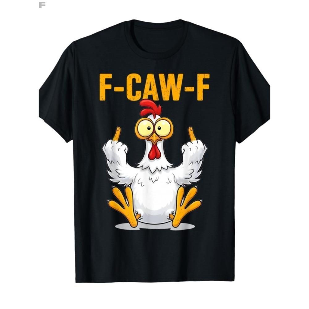 Vtipné F Caw F Kuře FCAWF Kuře Tričko Dámské Vtipné 100% Bavlna Tričko Kulatý Výstřih Krátký Rukáv Trička Nápad na Dárek Oblečení