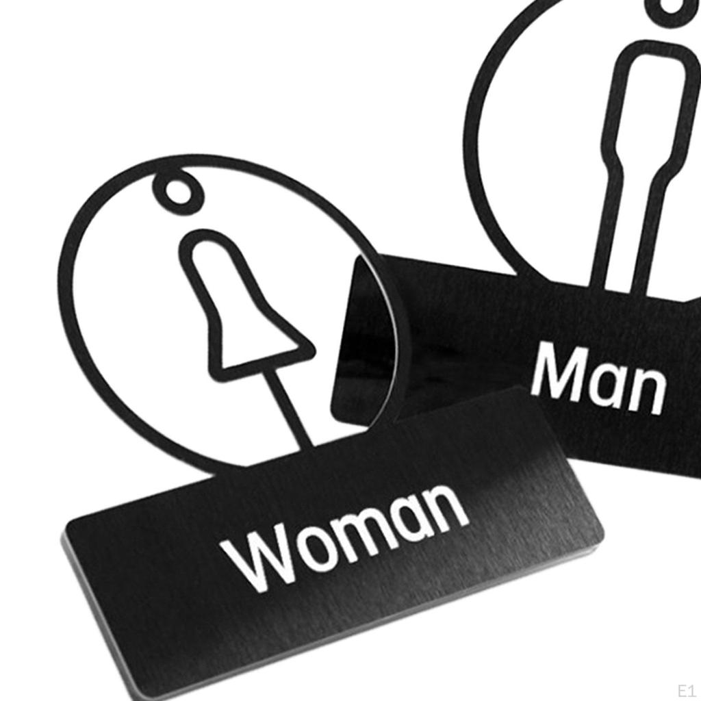 Bathroom Restroom Signage Set for Club And Restaurant Use