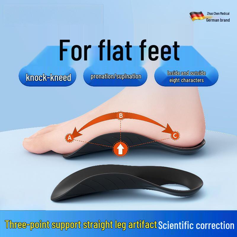 Orthotic Insoles for Flat Feet Correction and Leg Alignment