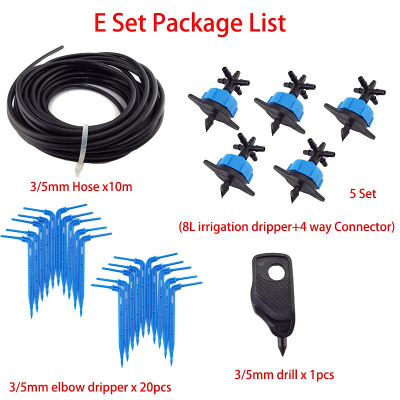 

Набор 10 м 35 ПВХ 4-ходовая капельная стрелка Suite mirco капельная система для орошения теплицы передатчик растения для полива овощей в горшках E set