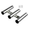 Marine Fishing Rod Holder for Boats Side Mount, Triples Stainless Steel Tube Rack with Welded Frame for Organized Deck Rod Storage On Boards