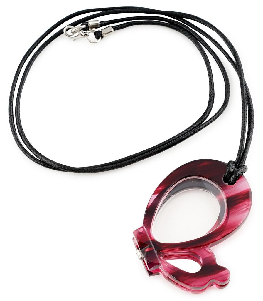 PEARL Pendant Magnifier, Folding, 1.75x, 3.5x, Butterfly, Purple, PR-805