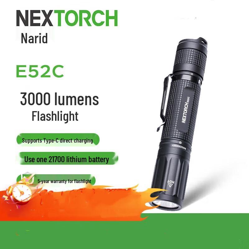 NEXTORCH E-Series High-Lumen Rechargeable EDC Flashlight