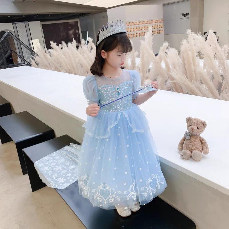 Summer Girls Princess Dress Kids Halloween Carnival Party Children Birthday