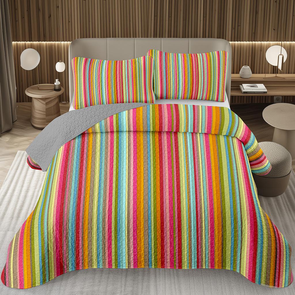 Wood Barn Door Bedspread Queen/Twin Wood Grain Quilted Coverlet Retro Rustic Farmhouse Bedding Set Reversible Grey Quilt Set