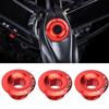 3Pcs 18mm Aluminum Alloy   Shaft   Screw Nut Accessory Cycling Crank Cover(black)