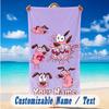 Beach Towel Custom Name Text, Quick Dry Large Towel For Beach HomeCourage the Cowardly Dog
