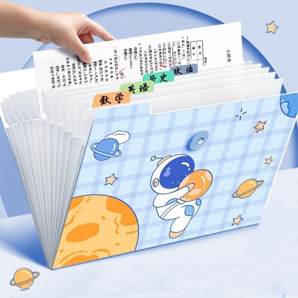 High Capacity File Storage Organ Bag 8/12Pockets A4 Expanding File Folder  Organizer Case