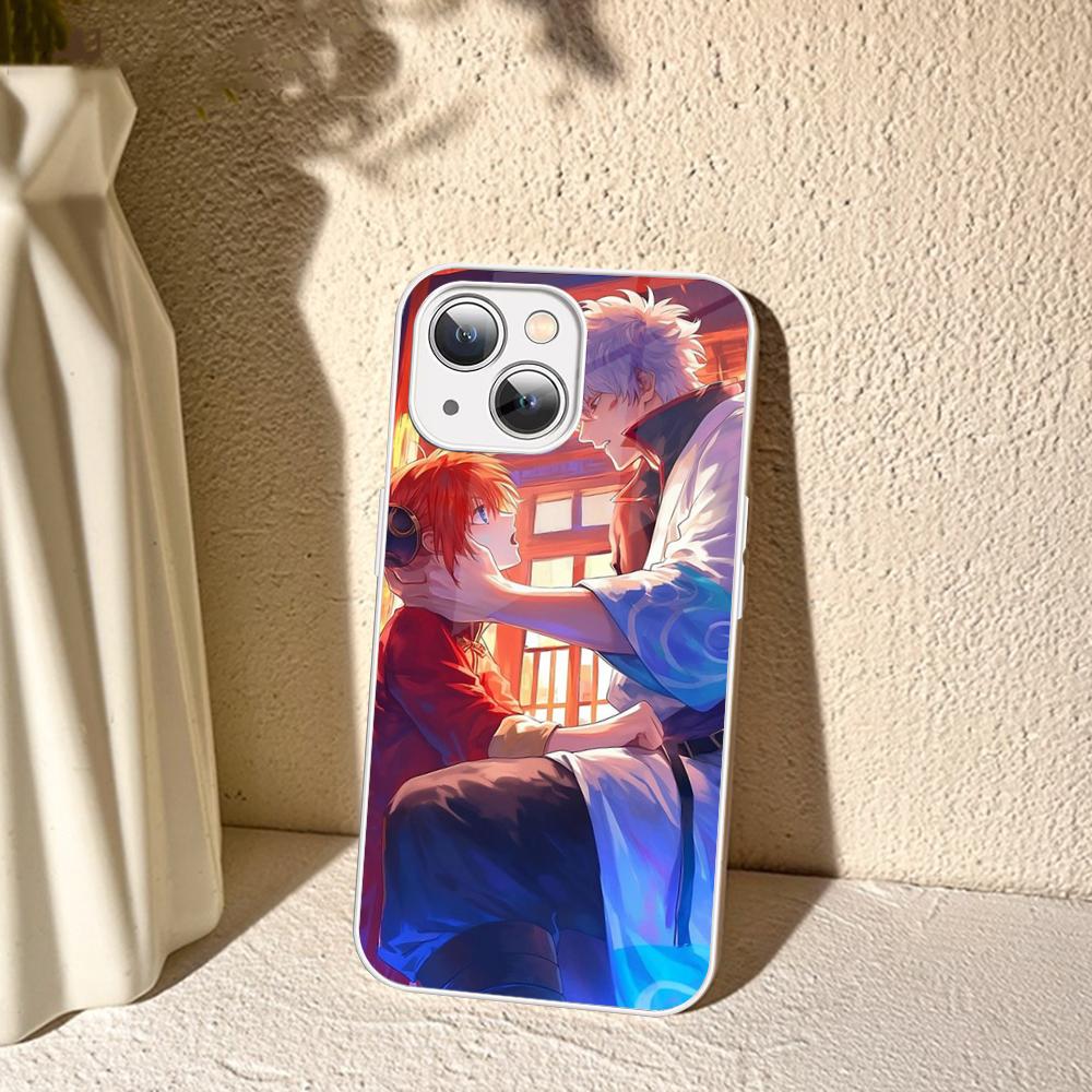 Animation G-Gintama Phone Case For IPhone 14 13 12 Mini 11 Pro XS Max X XR 14 Plus Tempered Glass Cover