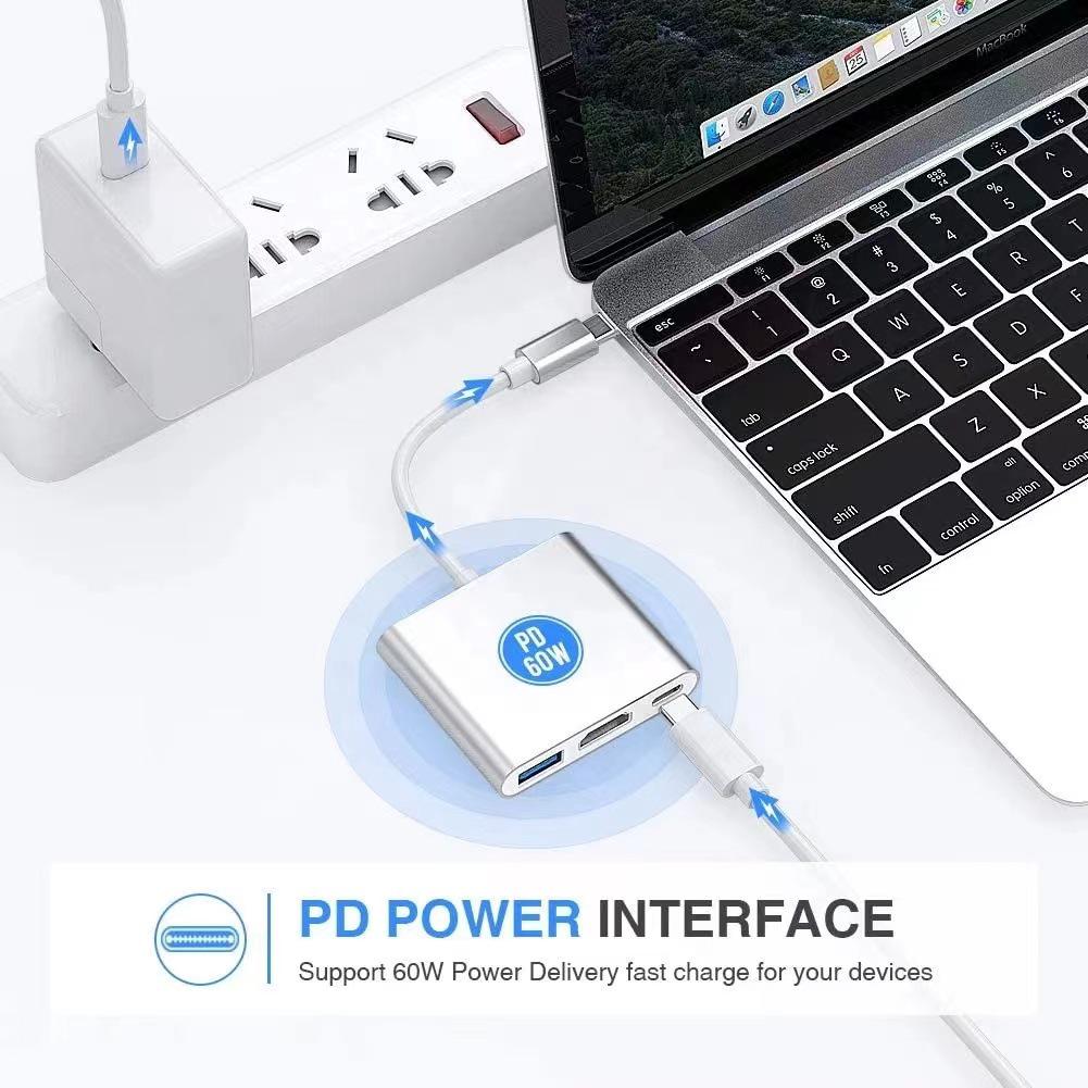 USB-C To HDMI 3-in-1 Docking Station Adapter