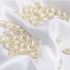 200Pcs Long Oval Abs Imitation Pearl Beads White Plastic Loose Spacer For Diy Jewelry Bracelets Necklaces Crafts Making Wedding