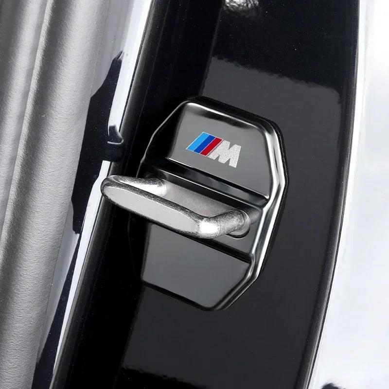 -4PCS Car Door Lock Cover Stickers For BMW 3 5 Series G30 G32 6GT X1 X2 X3 X5 G01 G02 F48 F39 G07 G11 F15 F20 G20 G05 Accessorie