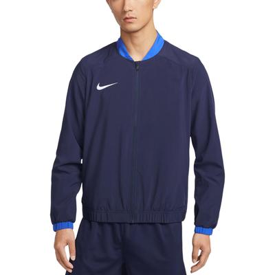 Dri-Fit Academy Logo Schnelltrocknende gewebte Langarmjacke Herrenjacken Tiefmarineblau IB8903-410