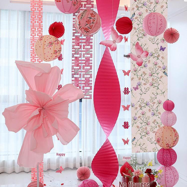 Double Happiness Red Koi Wedding Ornament - Chinese Style Paper Cut Decoration Set for Engagements and Windows