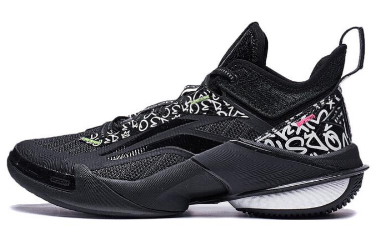 Li Ning Power 10 Средние Высокие Баскетбольные Кроссовки Мужские Черные ABAT089-7 41