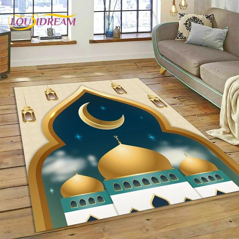 Muslimský Islám Modlitba Klečící Poly Podložky Mandala Koberec Kobereček do Ložnice Obývacího Pokoje Domácí Dekorace na Pohovku,Velká Dekorativní Podlahová Rohož