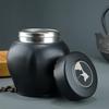 Stainless Steel Pet Memorial Ash Urn Sealed Jar Black Cat Funeral Keepsake Moisture-Proof Dog Cremation Urn Home Memorial