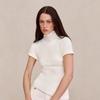 2025 European American Fashion Irregular Solid Color Stand-up Collar Women's Sweater
