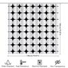 Modern White Black Shower Curtain With Bathroom Decor Set Perfect For Bathtub (Size: 72X84Inches)