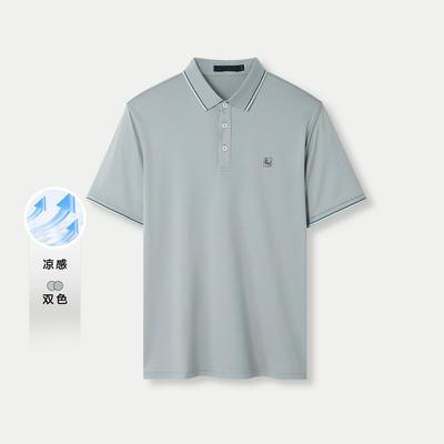 Longteng Kyushu IP Series Short Sleeved Silk Cotton POLO Spring and Summer Cool Breathable Top for Men