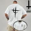 2026 Unisex Tshirt Satan Inverted Cross Print Gothic Streetwear Spring Summer Casual Tee Shirt 8 Styles Unisexs Clothes
