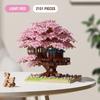 Set di Blocchi da Costruzione Albero di Ciliegio Fai da Te Mattoncini Fiore di Ciliegio Fai da Te con Modello Casa sull'Albero Luminosa Ornamento Regalo Romantico per Fidanzata