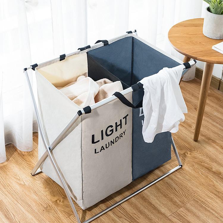 1/2/3/ Grids Foldable Laundry Basket Organizer For Dirty Clothes Toy Laundry Hamper Large SorterCollapsible Folding Basket