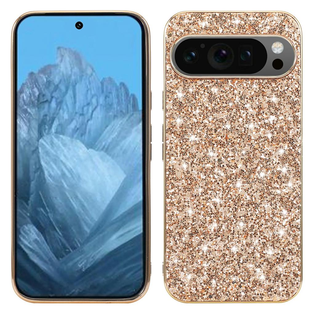 For Google Pixel 10 Pro XL Case TPU+PC Sparkling Glitter Phone Back Cover