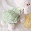 Neues Blumenmuster Kragen Katze Kleid Niedlich Gelb Grün Welpen Tutu Rock Dünn Mini Haustier Kleidung Katzen Partykleid für Sommer