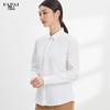 FAPAI Women's 100% Cotton Non-Iron Long Sleeve Business Shirt