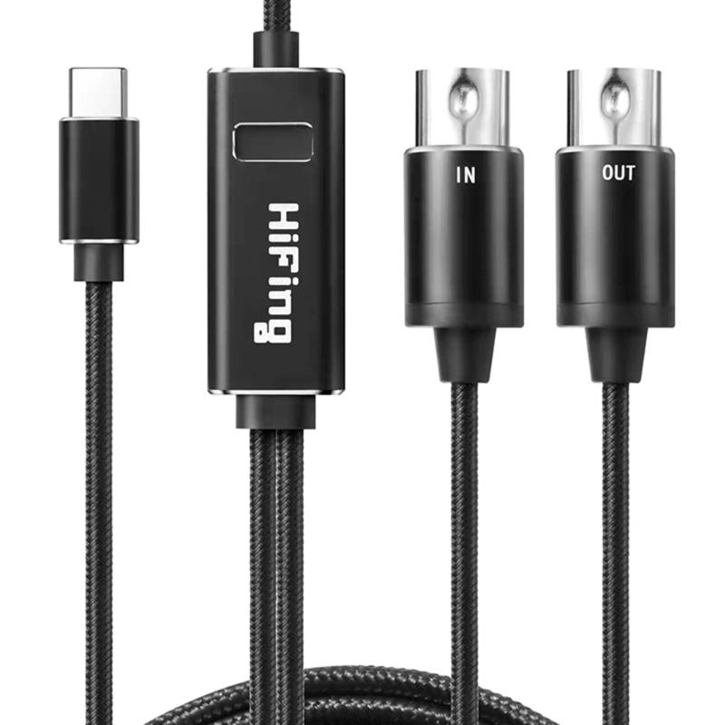 

5 Pin SOUND to USB CREATE Cable for Electronic Devices Hot swappable Play assuredly LED Indicators for Power Registering and Reiteration