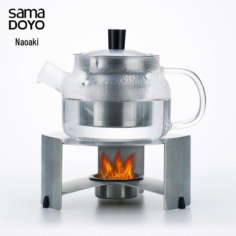 ShineMe Heat-Resistant Glass Teapot with Stainless Steel Infuser
