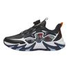 Anta Kids Synthetic Leather Flame 5.0 Trendy Lightweight Shock Absorption Low-Top Casual Shoes Kids sneaker Black White Orange 312448807-1